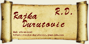 Rajka Durutović vizit kartica